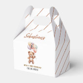 Cute Teddy Bear 1st Birthday | Sweet Bear Geschenkschachtel (Vorderseite)