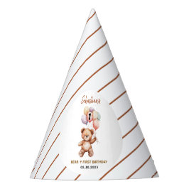 Cute Teddy Bear 1st Birthday | Sweet Bear Partyhütchen