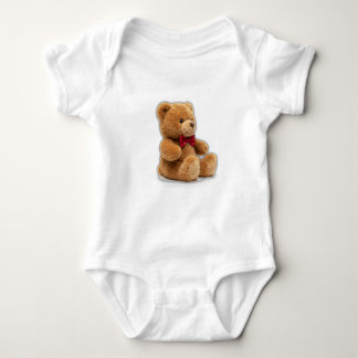 Cute Teddy Bear Art Double-Sided Graphic T-Shirt Baby Strampler