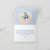 Cute Teddy Bear Aviator Baby Shower Thank You Card Dankeskarte (Innenseite)