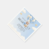 Cute Teddy bear Baby shower boy Party Serviette (Ecke)