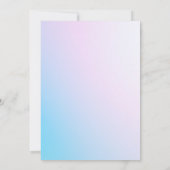 Cute Teddy Bear Balloon Theme Einladung (Rückseite)