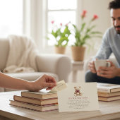 Cute Teddy Bear Books for Baby Shower Insert Card