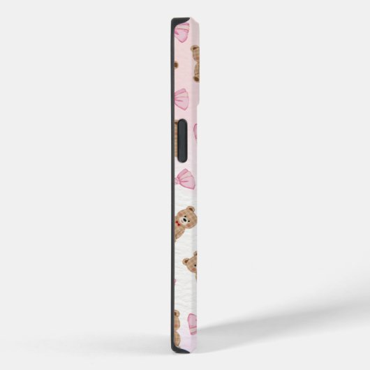 Cute Teddy bear & Bow iPhone 14 Case 🧸 (Rückseite / Rechts)
