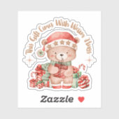 Cute Teddy Bear Christmas Sticker (Blatt)