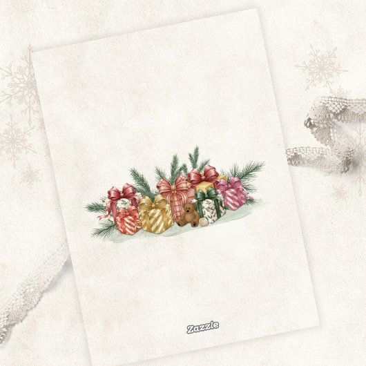 Cute Teddy Bear Christmas Tree Card Karte