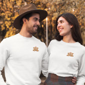 Cute Teddy Bear Couple in Love – Embroidered Style Sweatshirt