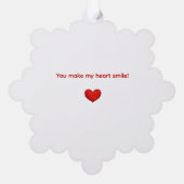 Cute Teddy Bear Couple in Love Ornament Karte (Rückseite)