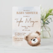 Cute Teddy Bear Einladung (Stehend Vorderseite)