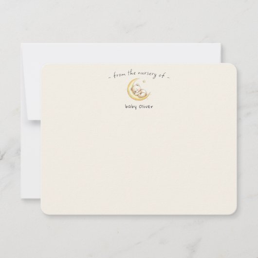 Cute Teddy Bear Gender Neutral Baby Shower Dankeskarte (Vorderseite)