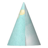 cute teddy bear green background partyhütchen (Rückseite)