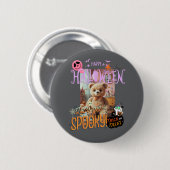 Cute teddy bear Halloween,Kawaii,Pastel,Dreamyデザイン Button (Vorne & Hinten)