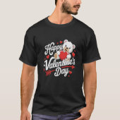 Cute Teddy Bear Happy Valentine’s Day T-Shirt (Vorderseite)