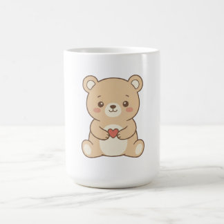 Cute Teddy Bear Heart Mug – Kawaii Bear Cup Kaffeetasse