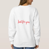 Cute teddy bear holding pink heart T-Shirt Sweatshirt (Rückseite)