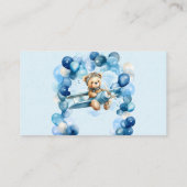 Cute Teddy Bear in einem Flugzeugrumpf Visitenkarte (Rückseite)