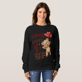 Cute Teddy Bear Love Hearts Sweatshirt