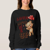 Cute Teddy Bear Love Hearts Sweatshirt (Vorderseite)