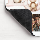 Cute Teddy Bear "LOVE" Photo Display Mousepad (Ecke)