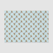 Cute Teddy Bear on a Cloud Blue Bow Tie Seidenpapier (Vorderseite)