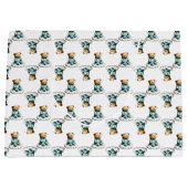 Cute Teddy Bear on a Fluffy Cloud Blue PJs Große Geschenktüte (Vorderseite)