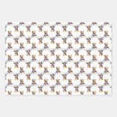 Cute Teddy Bear on a Fluffy Cloud Purple PJs Geschenkpapier Set (Vorderseite 2)