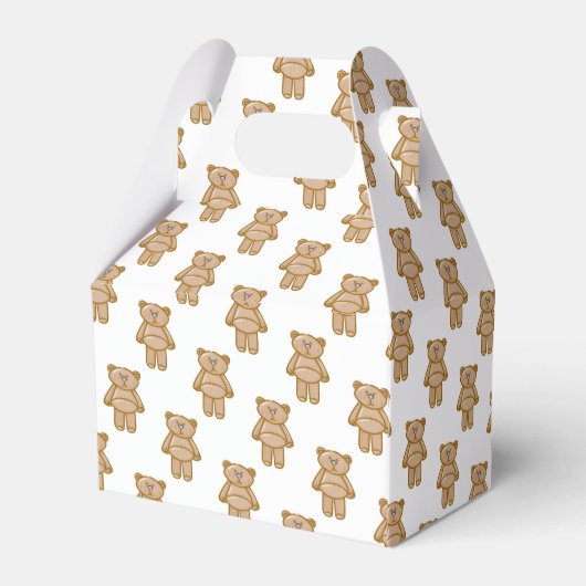 Cute Teddy Bear Pattern Geschenkschachtel (Rückseite)