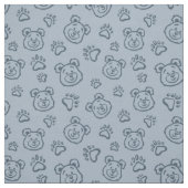 Cute Teddy Bear Paws Boho Boy Baby Kids Blue Stoff (Muster)