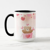 ​Cute Teddy Bear & Pink Hearts Coffee Mug Tasse (Links)