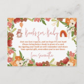 Cute teddy bear rainbow books for baby shower begleitkarte (Vorderseite)