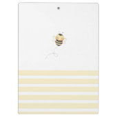 Cute teddy bear school with jar of honey Klemmbrett (Rückseite)