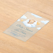 Cute Teddy Bear Sleeping on Cloud Baby Shower Invi Acryleinladungen (Ablage )