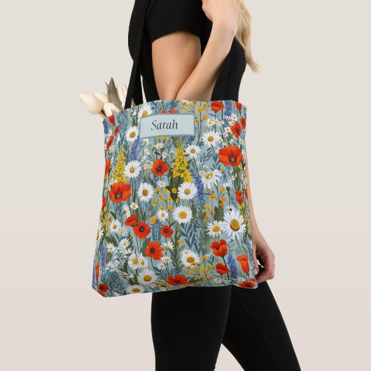 Cute Template Chic Flowers Boho Personalized Tasche (Von Nahem)