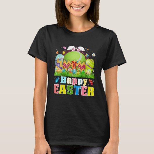 Cute Tennis Ball Hatched From Egg Easter Day Men B T-Shirt (Vorderseite)
