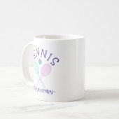 Cute Tennis is My Therapy Girly Kaffeetasse (Vorderseite Links)