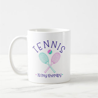 Cute Tennis is My Therapy Girly Kaffeetasse