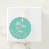 Cute Thank You Birthday Name Any Age Mint Modern Geschenkanhänger (Beispiel)