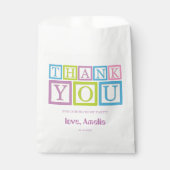 Cute Thank You Building Blocks Party Geschenktütchen (Vorderseite)