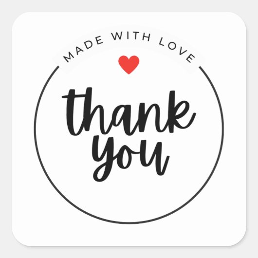 Cute Thank You Sticker | Small Business Packaging (Vorderseite)