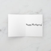 Cute Thanksgiving Cat Note Card Feiertagskarte (Innenseite)