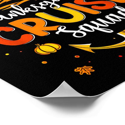 Cute Thanksgiving Cruise Squad Matching Family Vac Poster (Ecke)