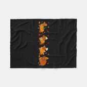Cute Thanksgiving Dachshund Dogs Fall Gobble Prepp Fleecedecke (Vorderseite (Horizontal))