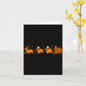 Cute Thanksgiving Dachshund Dogs Fall Gobble Prepp Karte (Gelbe Blume)