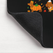 Cute Thanksgiving Dachshund Dogs Fall Gobble Prepp Mousepad (Ecke)