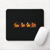 Cute Thanksgiving Dachshund Dogs Fall Gobble Prepp Mousepad (Mit Mouse)