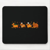 Cute Thanksgiving Dachshund Dogs Fall Gobble Prepp Mousepad (Vorne)