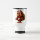 Cute Thanksgiving day football turkey Reisebecher (Mittel)