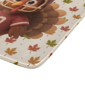 Cute Thanksgiving day football turkey Schneidebrett (Ecke)