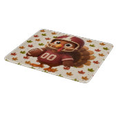 Cute Thanksgiving day football turkey Schneidebrett (Ecke)