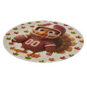 Cute Thanksgiving day football turkey Schneidebrett (Ecke)